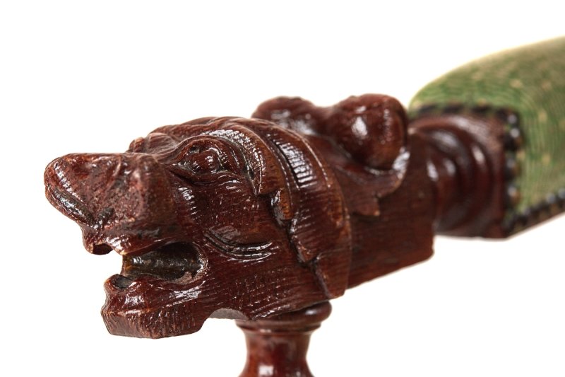 Large Antique Victorian Quality Carved Oak Throne Armchair - Image 6